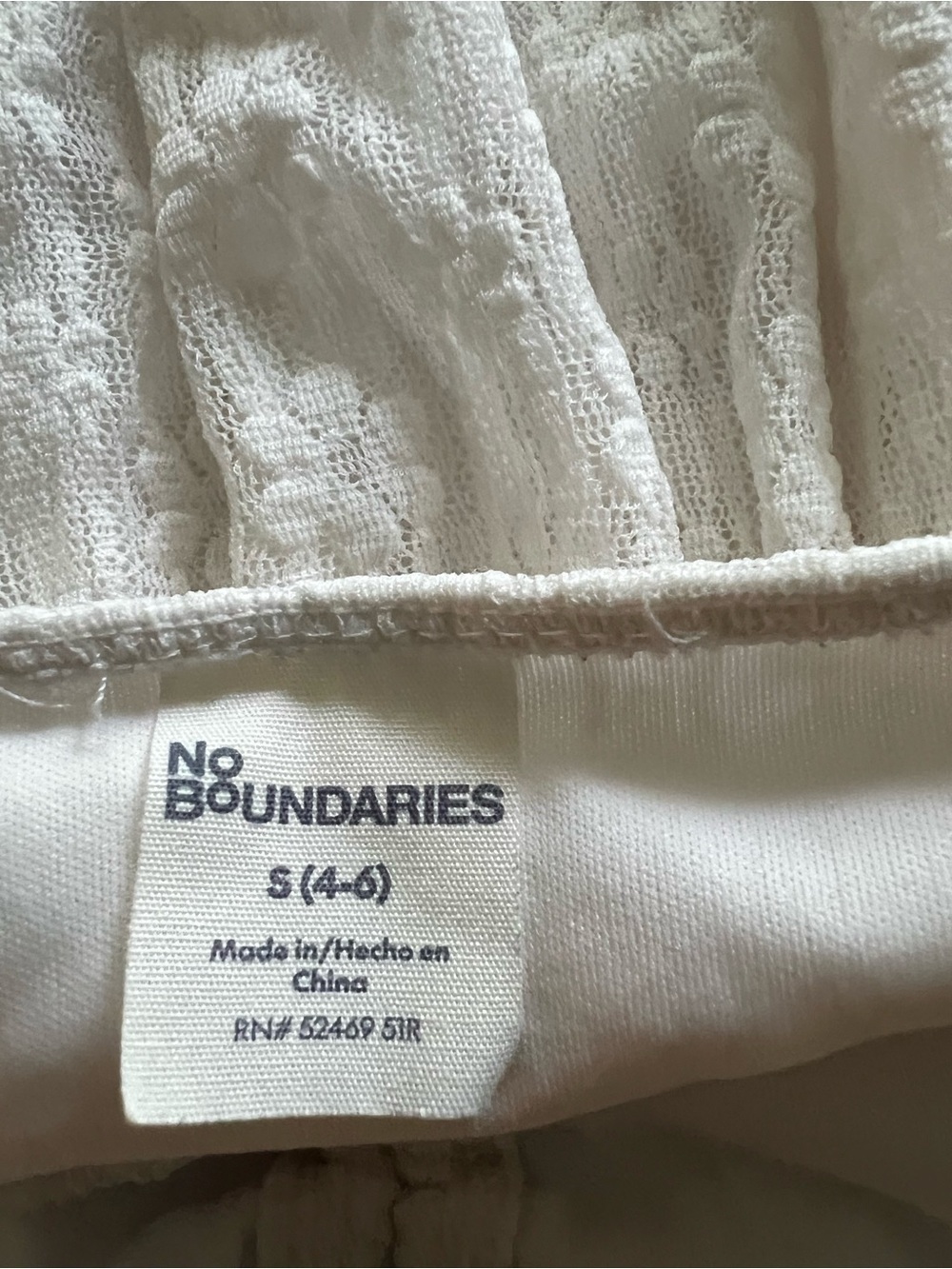 No Boundaries White Eyelet Lace Camisole Tank - Picture 4 of 4
